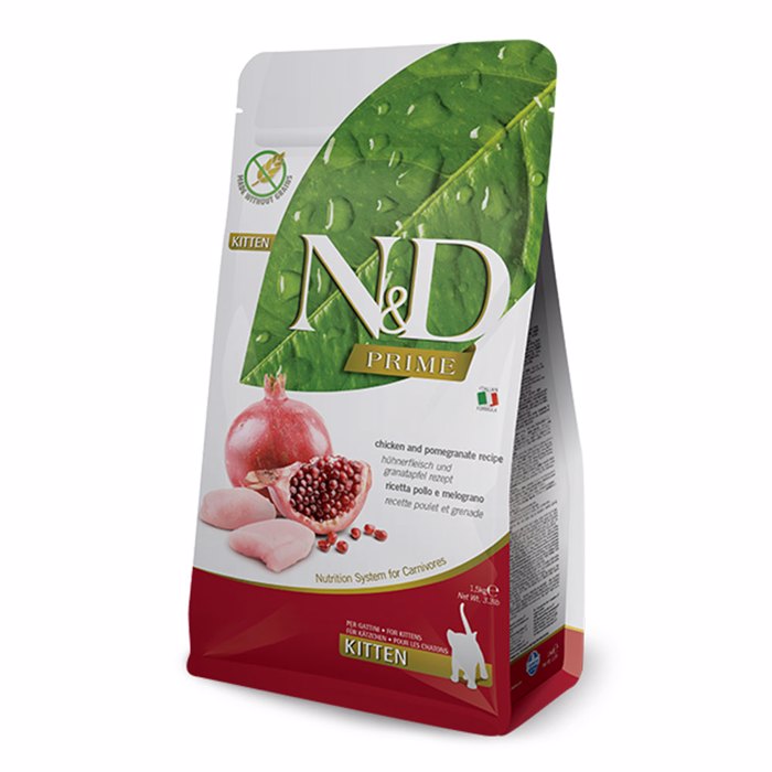 Farmina N&D Prime Adult Grain Free Xira Trofi ga Gtakia me Kotopoulo kai Rodi 1.5Kg